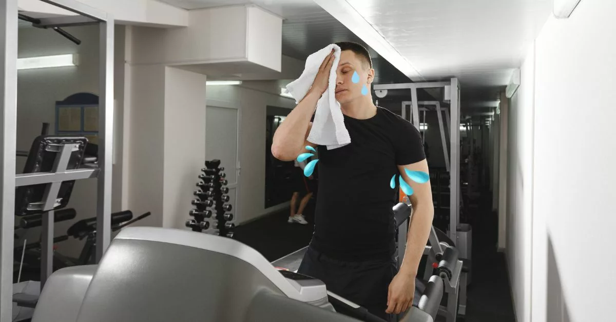 Sweaty Man At The Gym