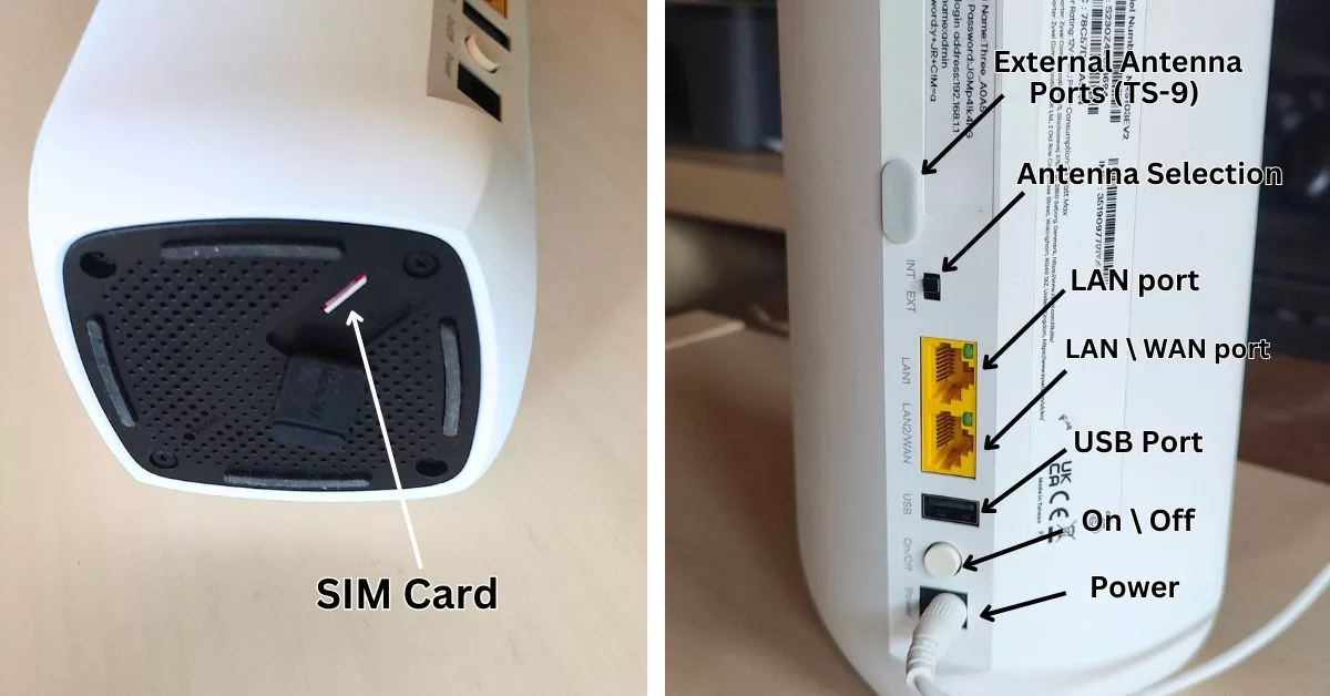 Three 5G router ports