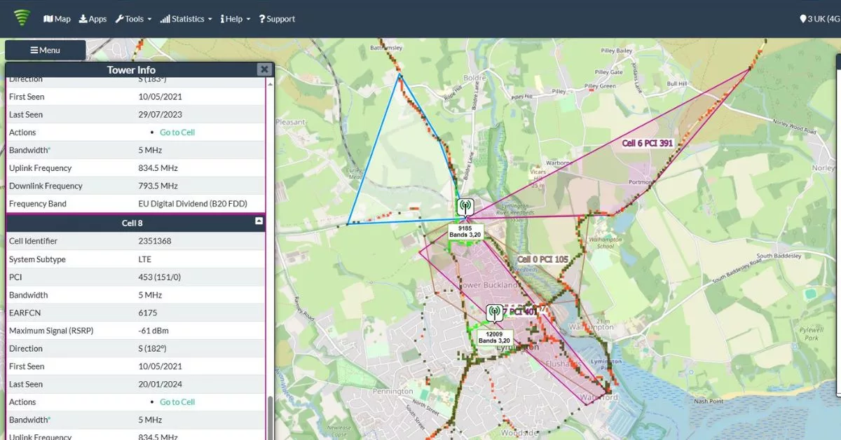 CellMapper Improve 4g signal