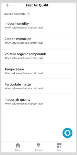 Amazon Air Quality Monitor Alexa Routine 